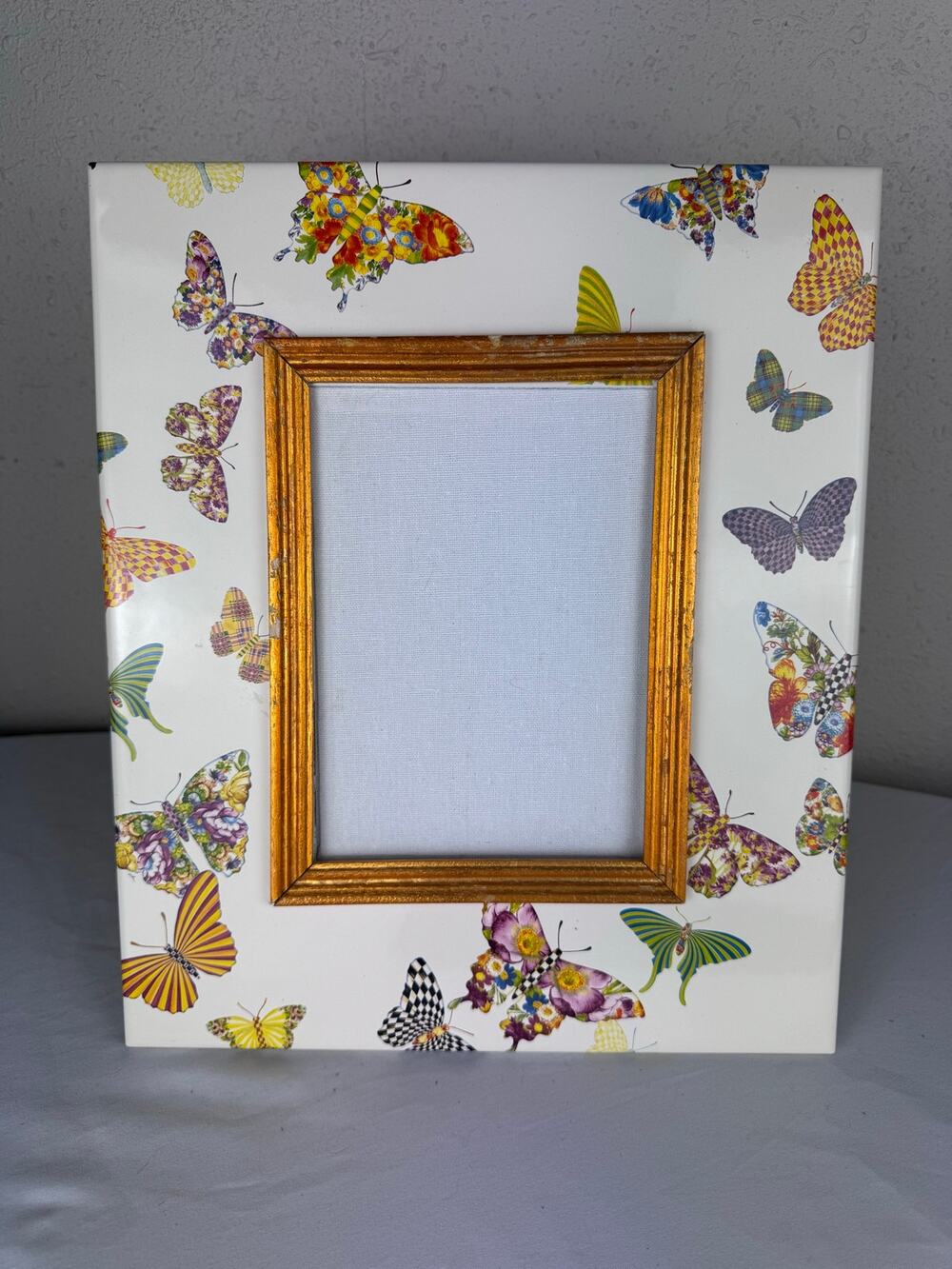Retired MacKenzie-Childs Butterfly Gardens 5x7 Picture Frame